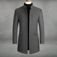 Jonathan | Modern Slim-Fit Wool Coat with a Stand-Up Collar