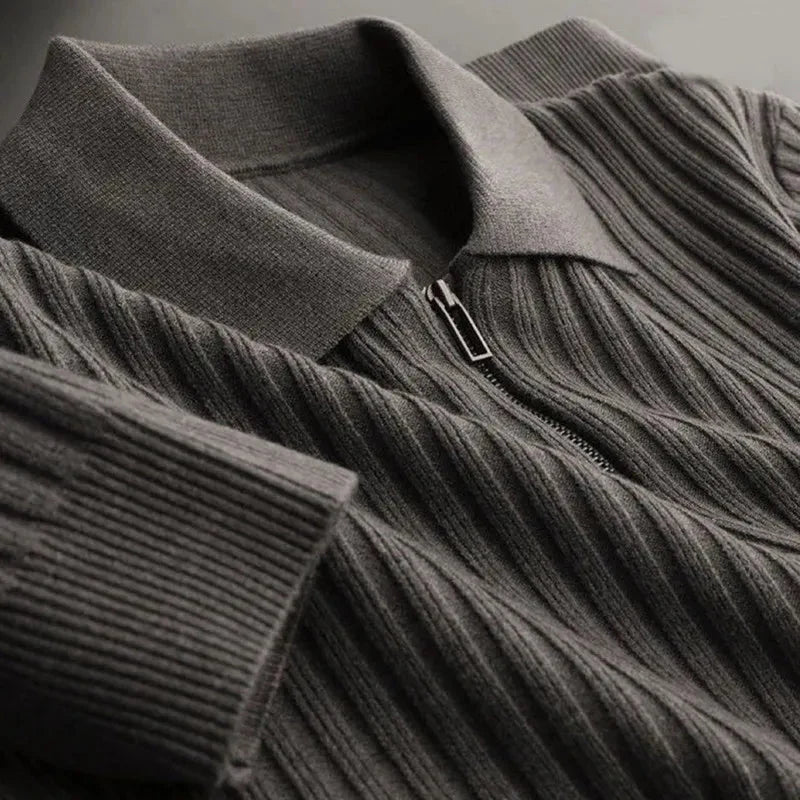 Nordic | Zip Sweater mit gestreiftem Muster für Herren