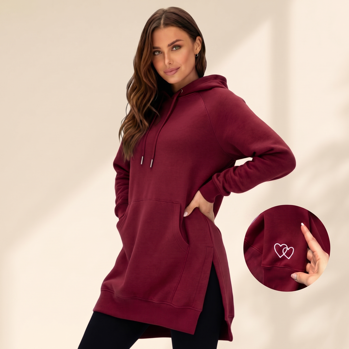 Avelmere | Hoodie Kleid – Kuschelige Fleece-Qualität für Damen