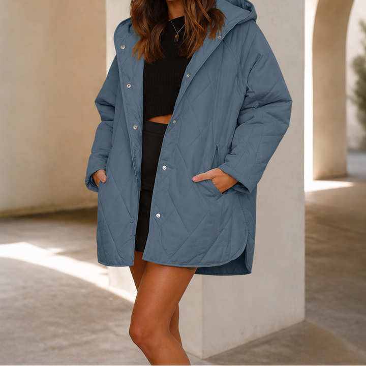 Wearbella | Diamond Quilted Hooded Puffer Jacket – Warm und Stilvoll