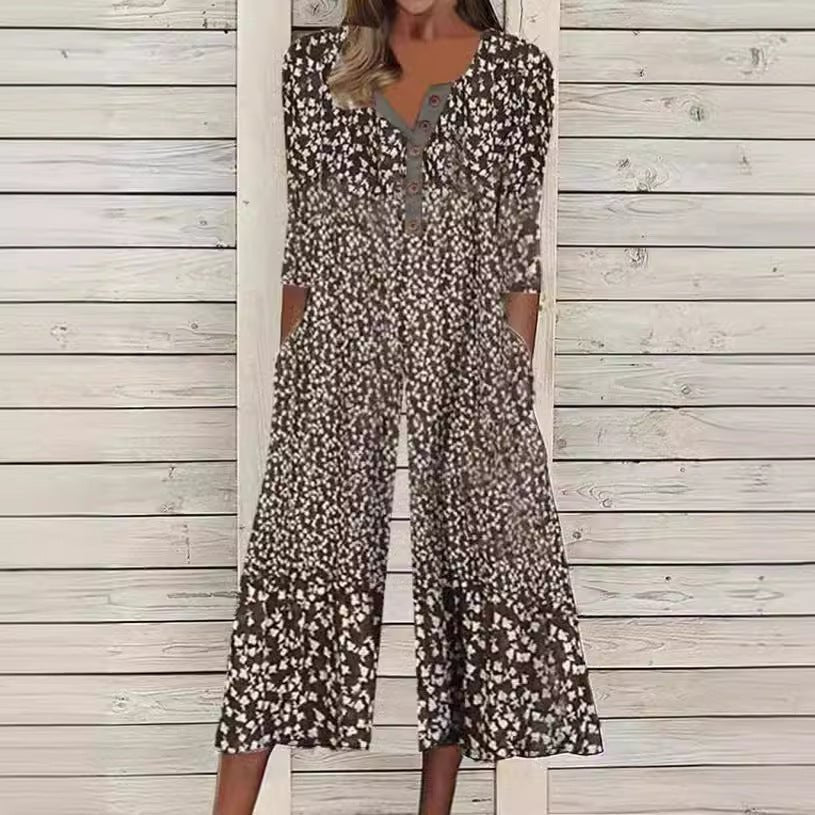 Leonie | Damen Culotte-Jumpsuit – Luftig mit Knopfleiste