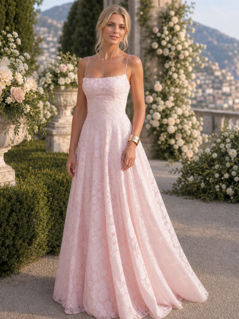 Valenne | Maxikleid mit Spitzen-Overlay