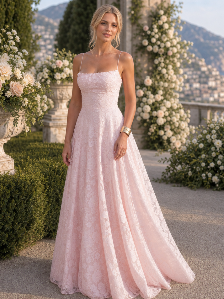 Valenne | Maxikleid mit Spitzen-Overlay