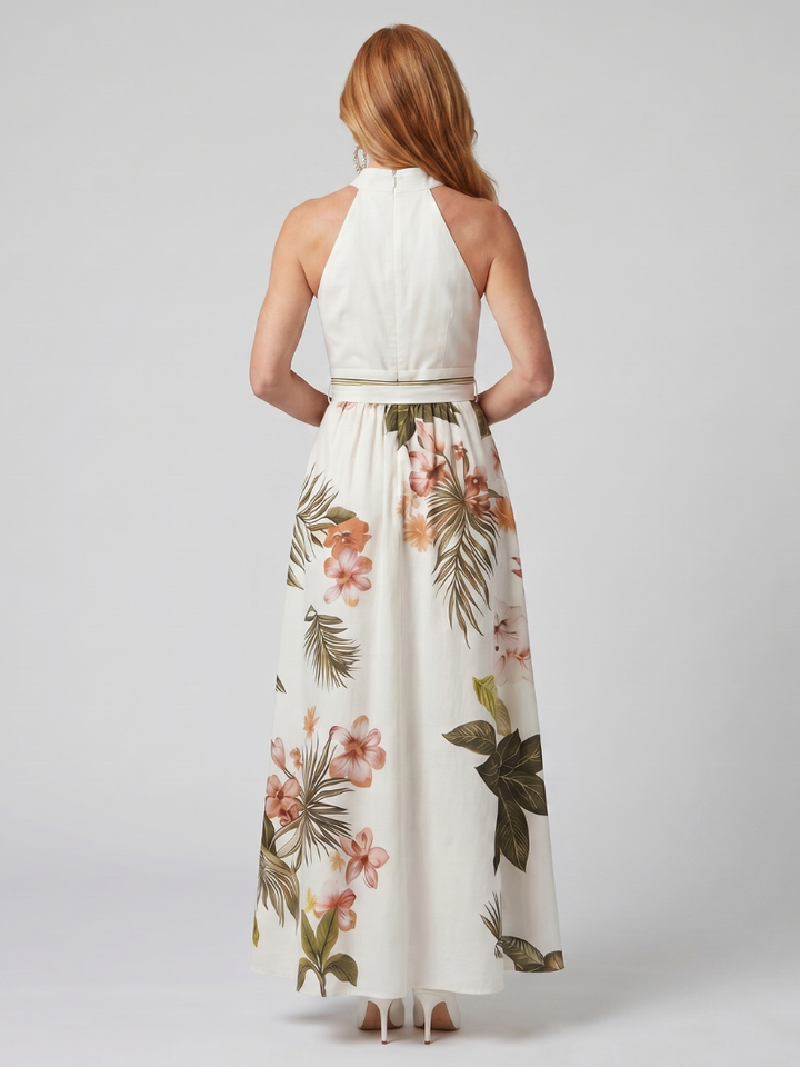Meadow | Maxikleid mit Drapiertem Halter-Ausschnitt