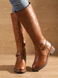 Nora | Elegant knee-high women's boots with a buckle