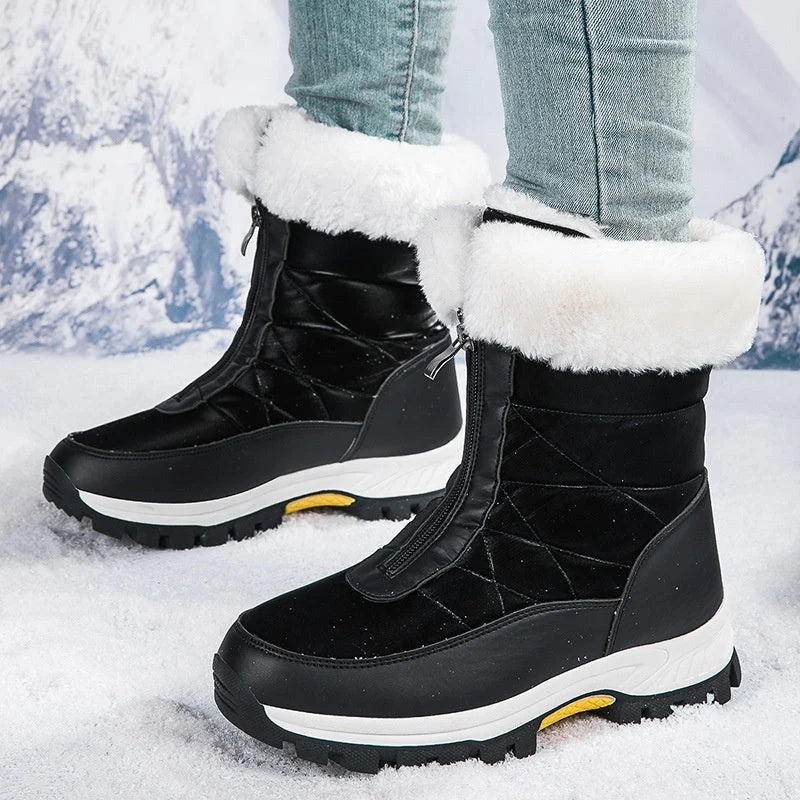 Snowlina | Plüschgefütterte Snowboots – Mid-Calf Design für Damen