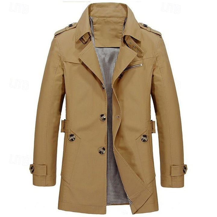 Lenny | Single-Breasted Trench Coat – Timeless Style for Men
