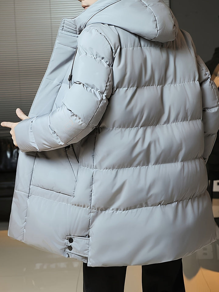 Donovan | Hooded Longline Puffer Coat – Eleganter Winterstil für Männer