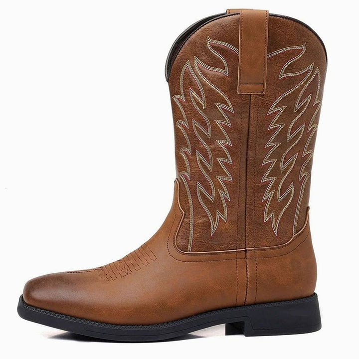 Samuel | Cowboy Boots – Hochwertige Leder mit Stickerei für Männer
