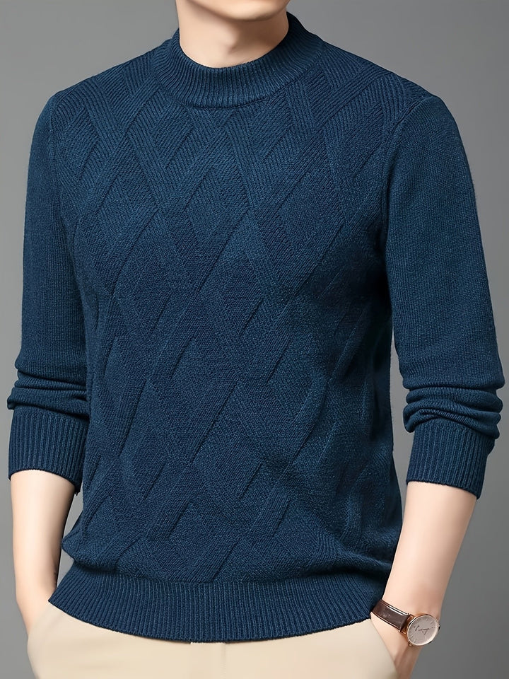 Ellis | Textured Mock-Neck Sweater – Klassisches Design für Herren