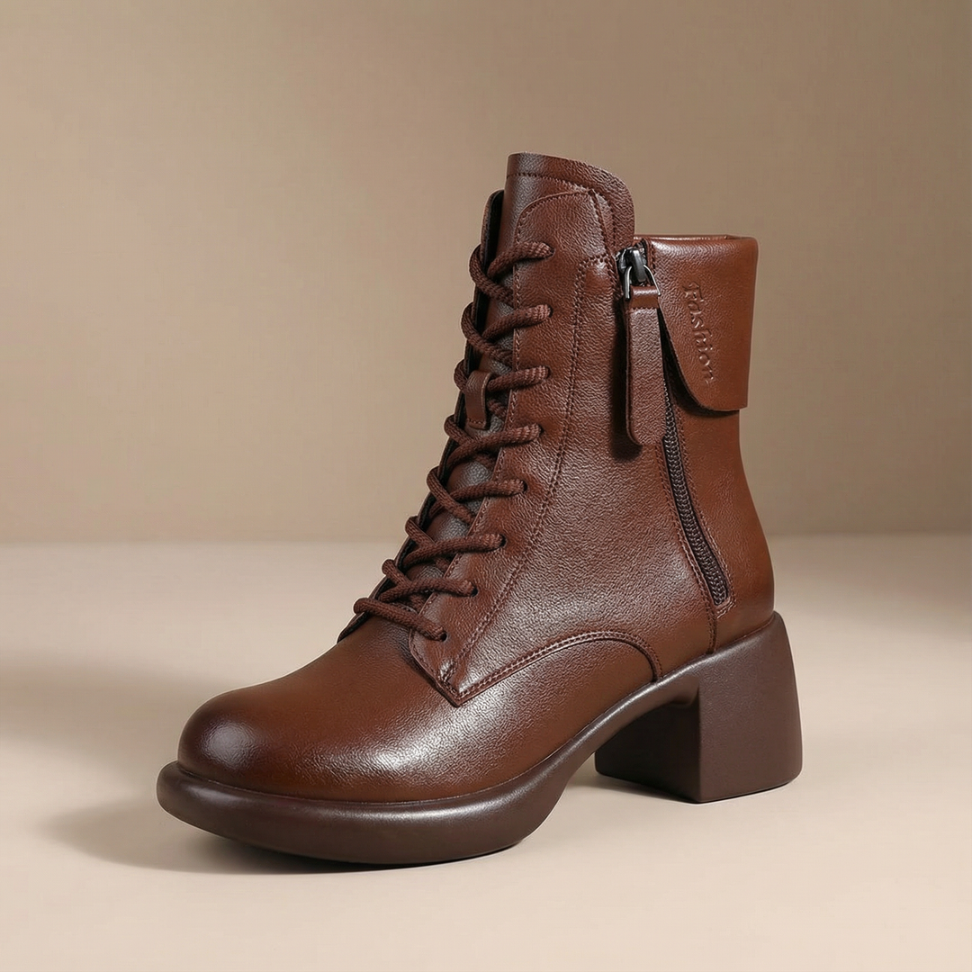 Vintara | Vintage Ankle Boots – Fleece-Lined Komfort für Frauen