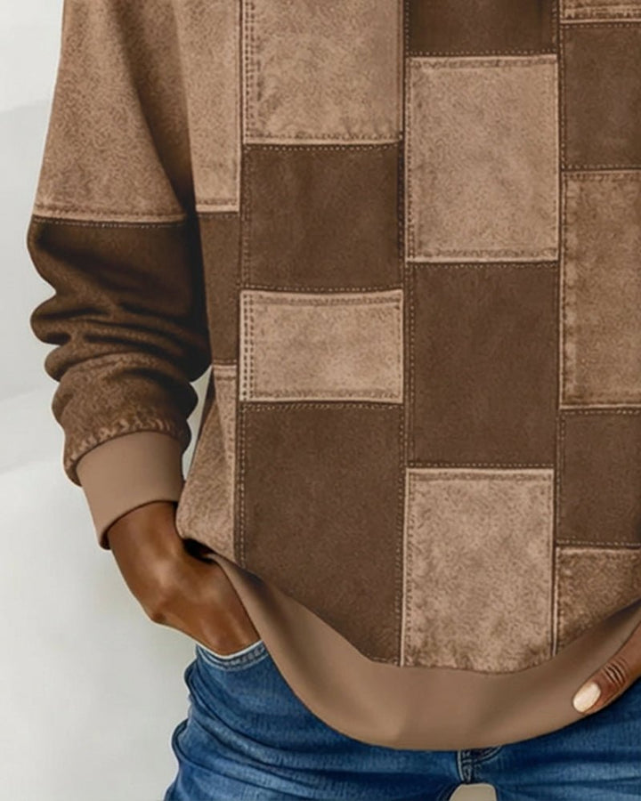 Denim | Langarm-Karierten Hoodie für lässige Styles