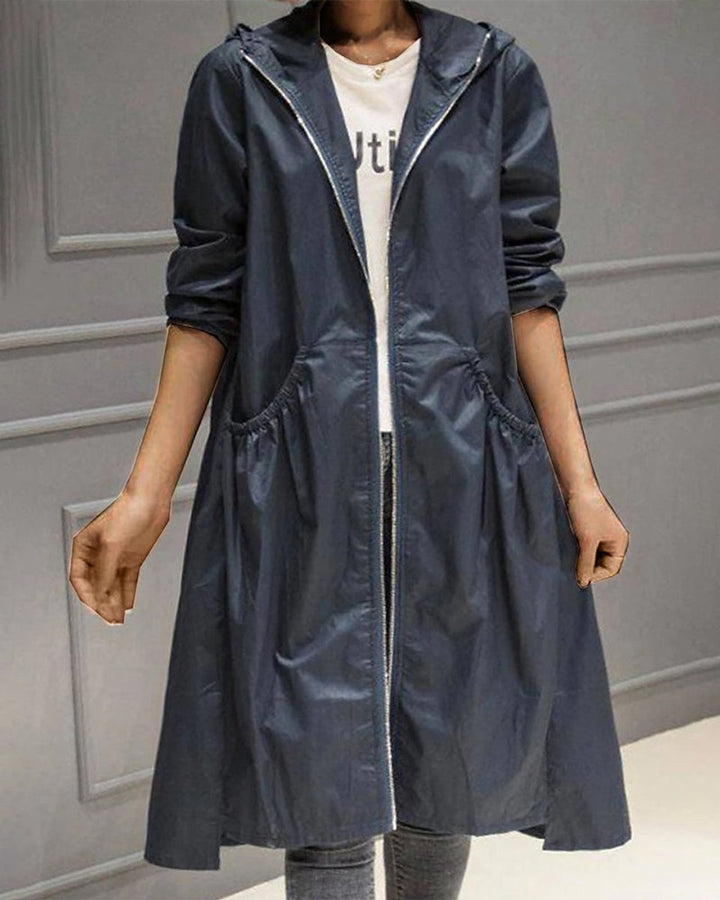 Amelie | Water-Repellent Hooded Trench Coat with a Feminine Silhouette
