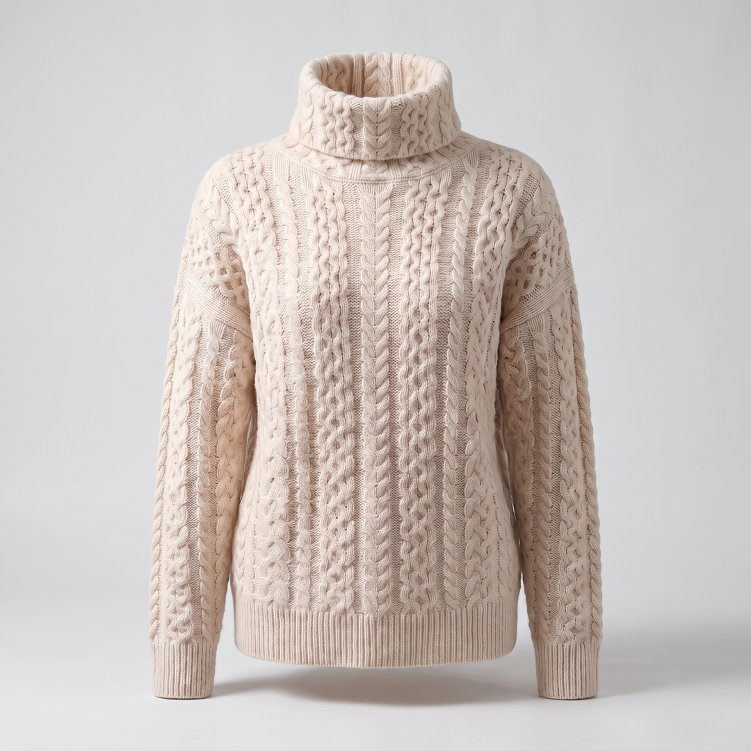 VIVARA | Cashmere Knit – Eleganter Turtleneck Pullover für Frauen