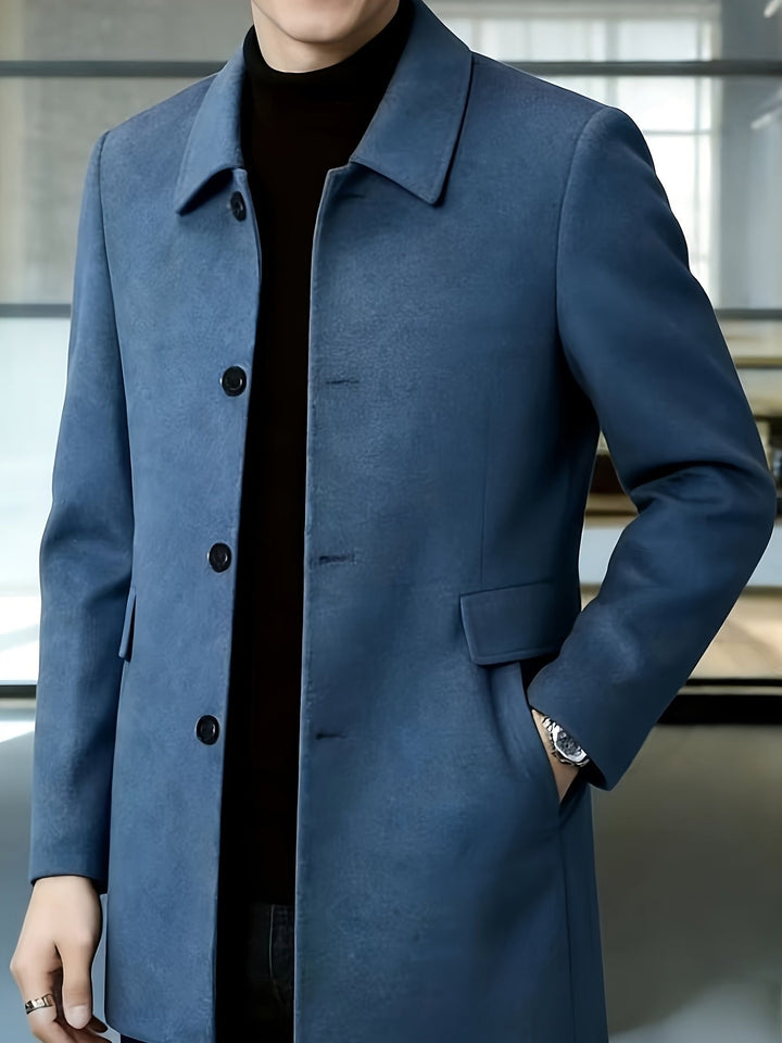 Gerard | Überziehmantel – Eleganter Single-Breasted Stil für Männer