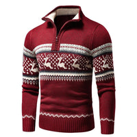 Eric | Elegant Men's Winter Sweater with Stand-Up Collar