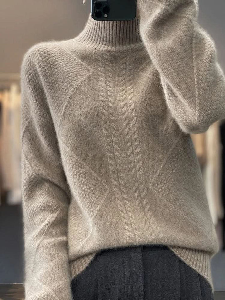 Arielle | Cashmere Sweater – Luxuriöser Turtleneck Stil für Frauen