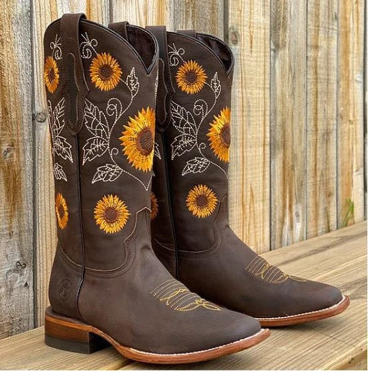Nina | Sunflower Cowboy Boots in Western Style