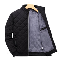 Johann | Quilted bomber puffer jacket with soft plush lining