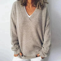 Laura | Eleganter Damen-Strickpullover Mit V-Ausschnitt