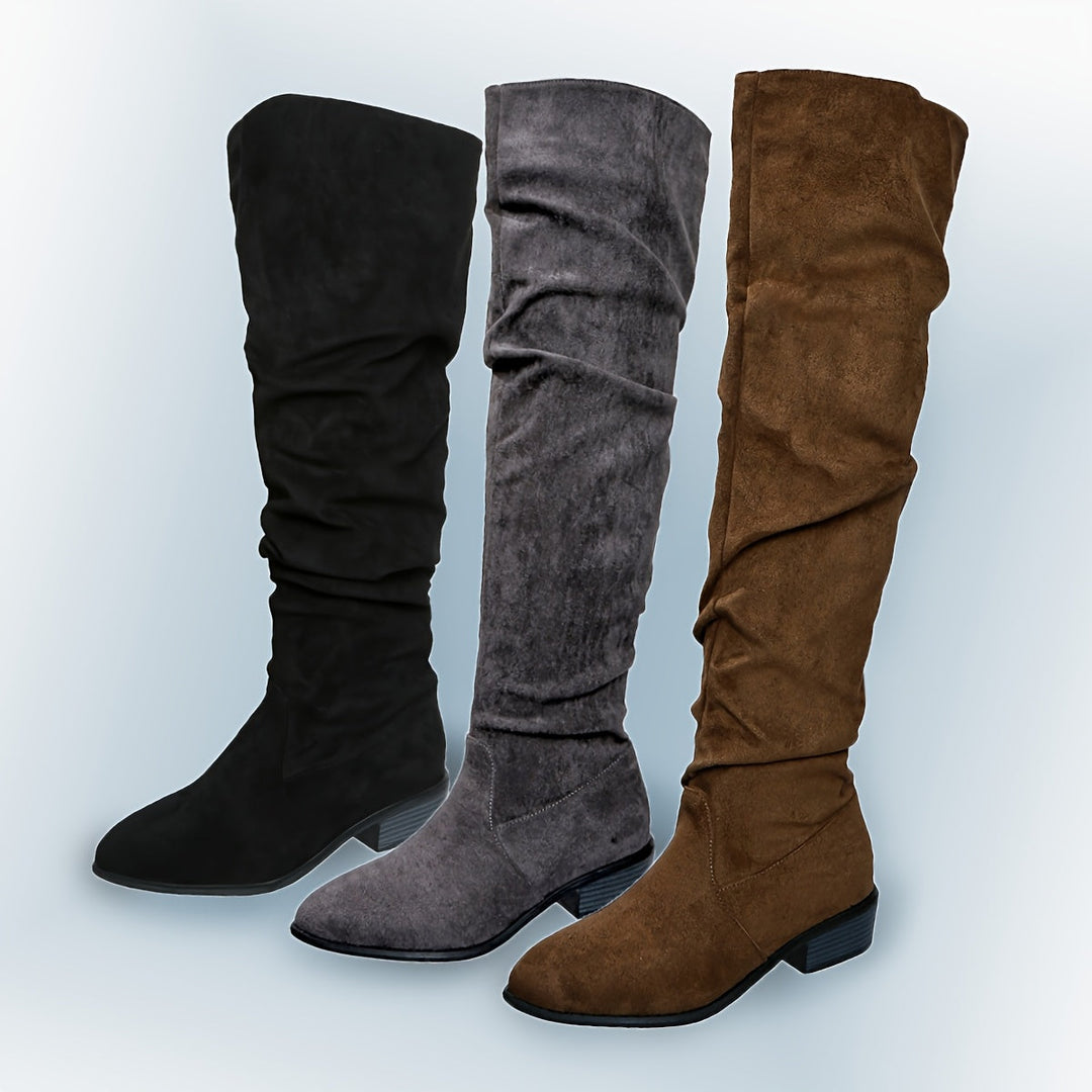 Matilda | Striking knee-high platform lace-up boots