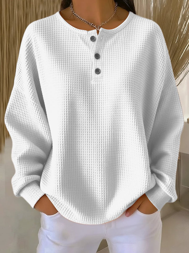 Lina | Casual Women's Oversized Waffle-Knit Sweater