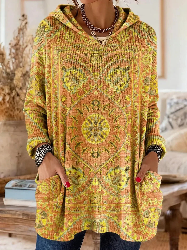 Vivid | Hoodies – Vintage-Inspired Ethnic Print for Women