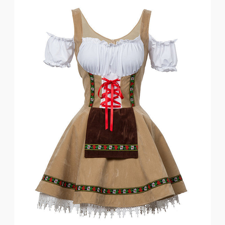 Katharina | Elegantes Oktoberfest Dirndl Kleid Mit Spitze Und Schnürmieder