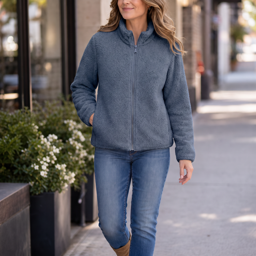 Velora | Fleecejacke mit Stehkragen – Weich und Warm für Frauen