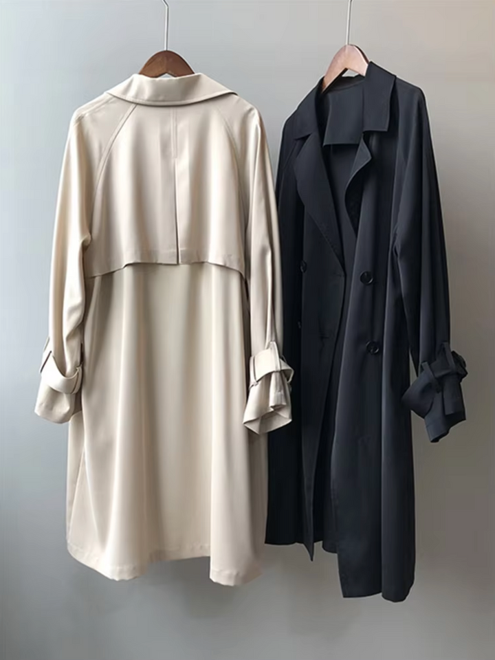 Juliane | Waterproof Trench Coat – Timeless Long Style for Women