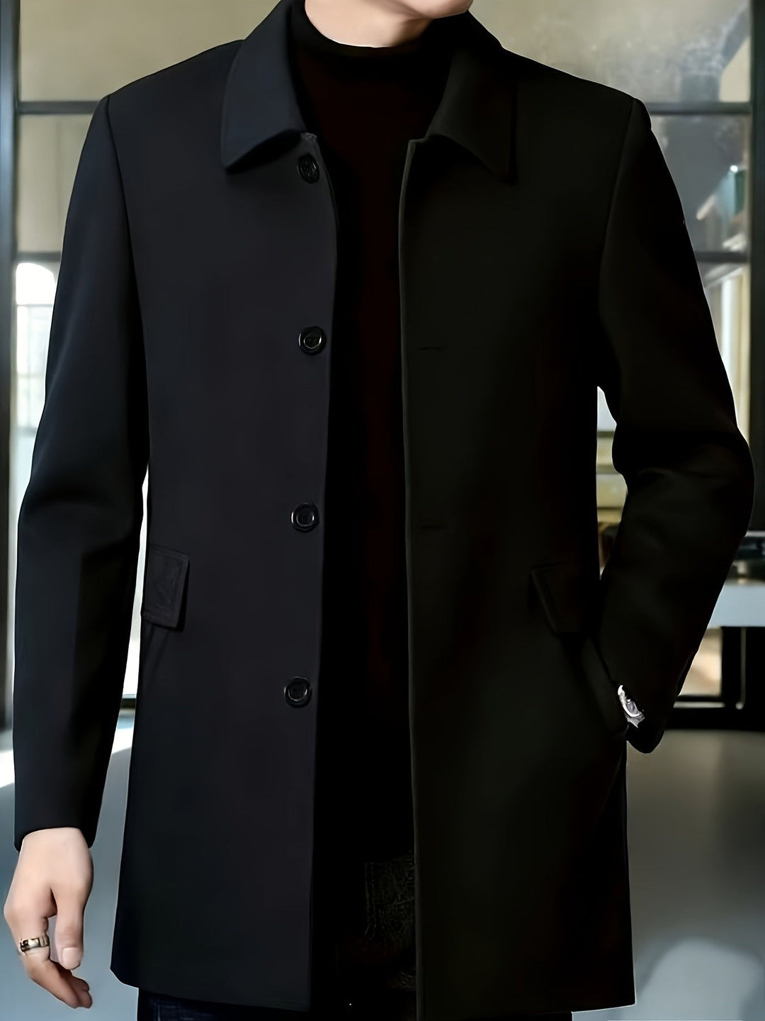 Gerard | Überziehmantel – Eleganter Single-Breasted Stil für Männer