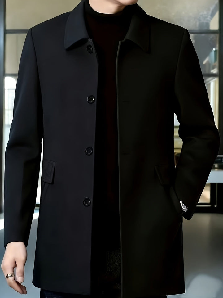 Gerard | Überziehmantel – Eleganter Single-Breasted Stil für Männer