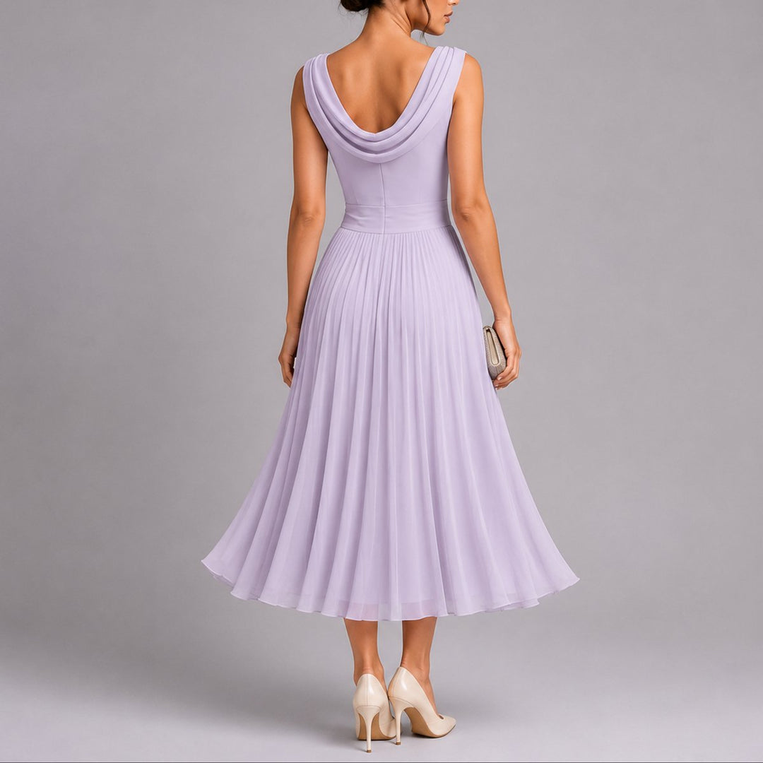 Marlene | Elegant Fall Wedding Dress with Draped Neckline