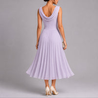 Marlene | Elegant Fall Wedding Dress with Draped Neckline