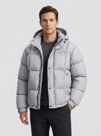 Andreas | Modern Padded Hooded Down Jacket for Winter