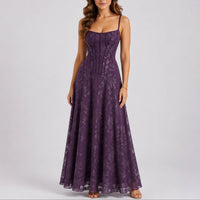 Marlene | Elegantes Herbst-Hochzeitskleid Mit Floralem Jacquard