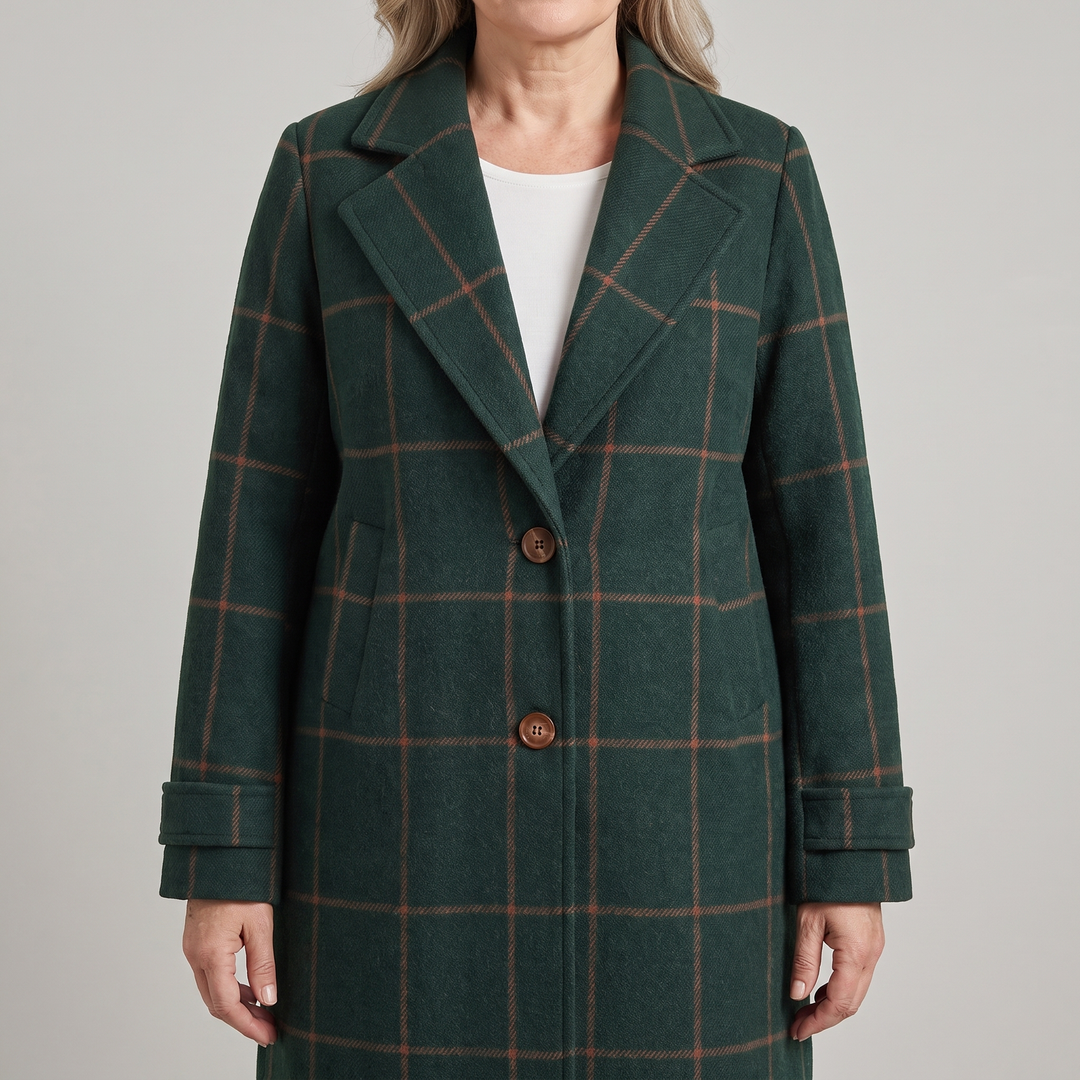 Koralle | Checkered Coat – Klassisches Design für jeden Anlass
