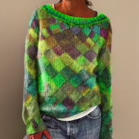 Isabella | Stilvoller Damen-Strickpullover Mit Rautenmuster