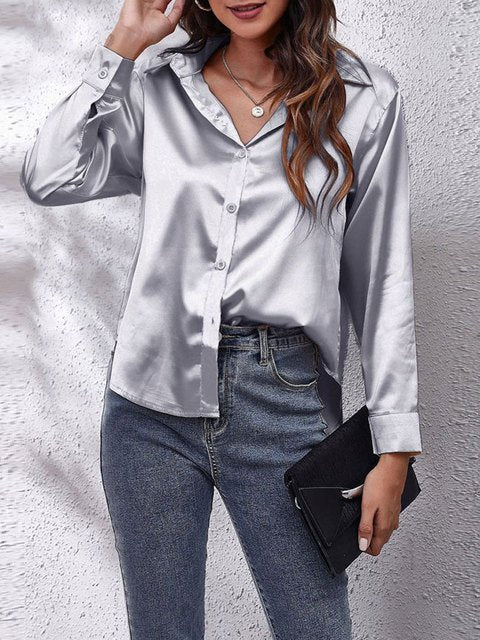 Liora | Seidenhemd – Elegantes Langarmdesign für Frauen