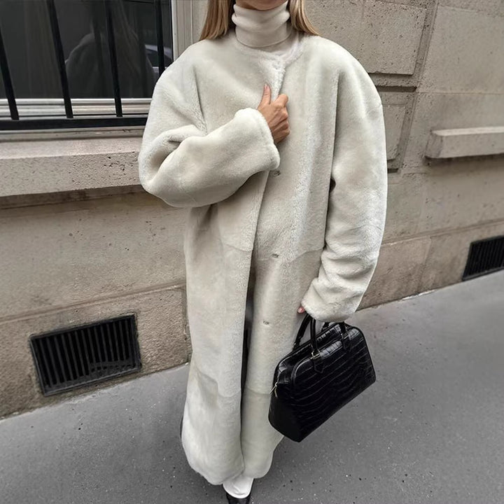 Drune | Teddy-Mantel – Oversize Longline für Damen