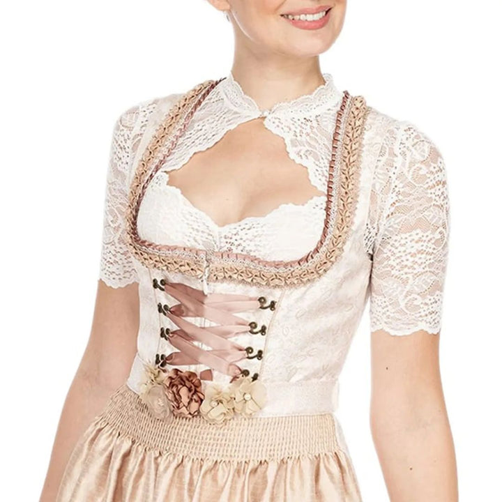 Julia | Oktoberfest Dirndl Blouse with Elegant Lace Details