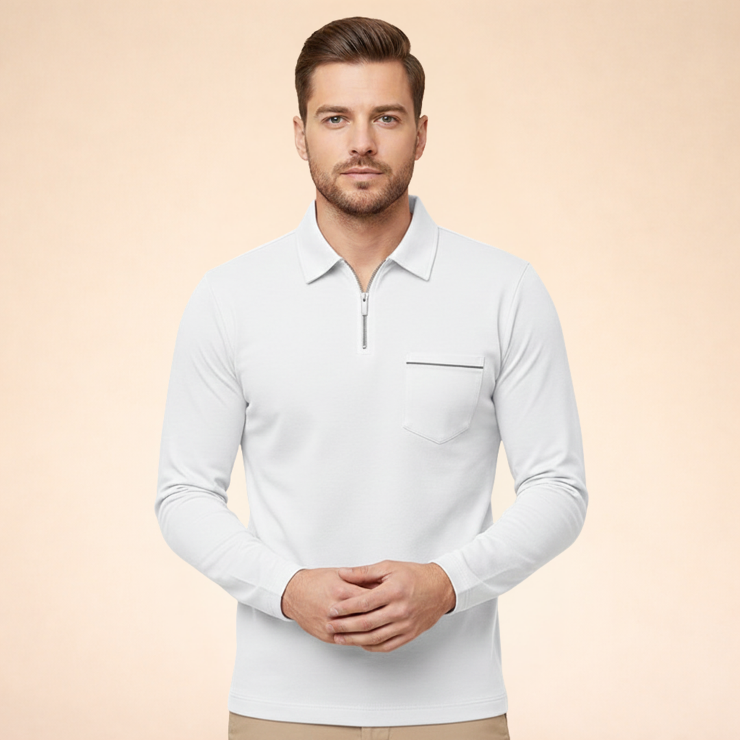 Patrick | Elegant breathable long-sleeve polo shirt