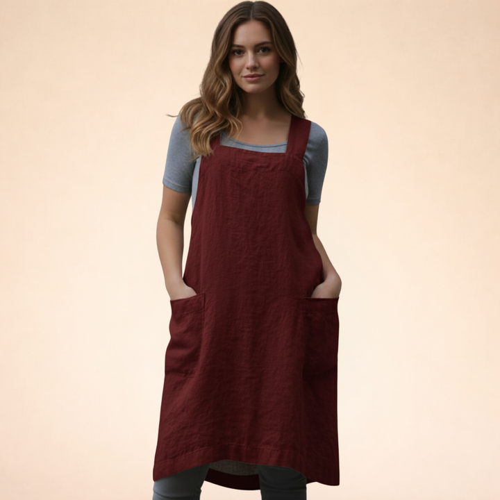 Sandra | Elegant Comfortable Apron Dress