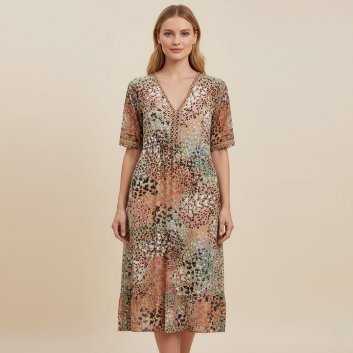 Susanne | Elegant summer dress with floral pattern