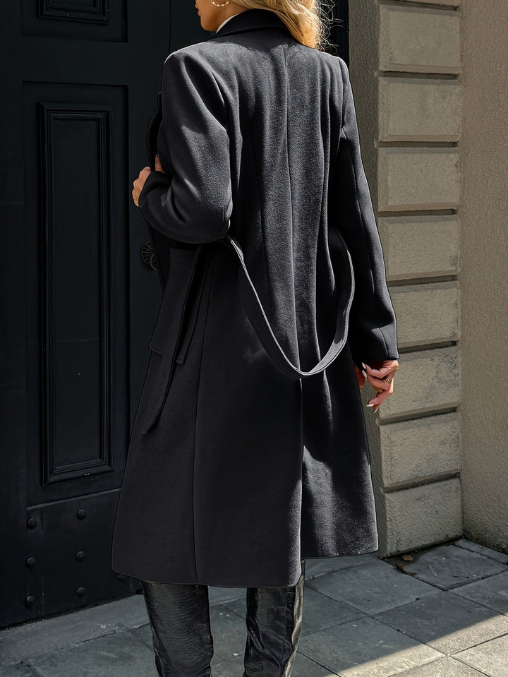 Evangeline | Long Coat – Timeless Belted Style for Women