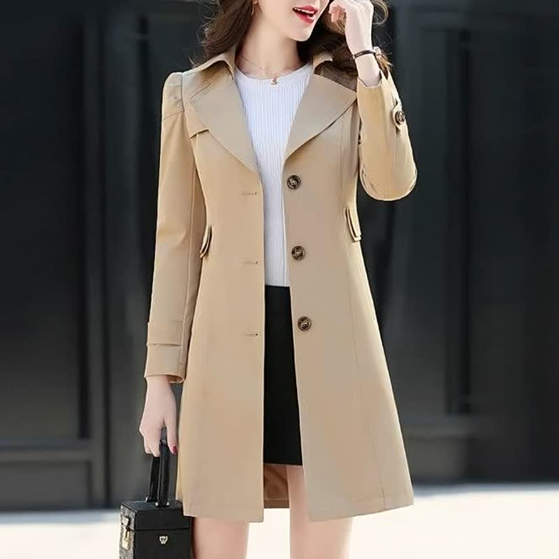 Charlotte | Elegant Double-Breasted Trench Coat with Timeless Appeal