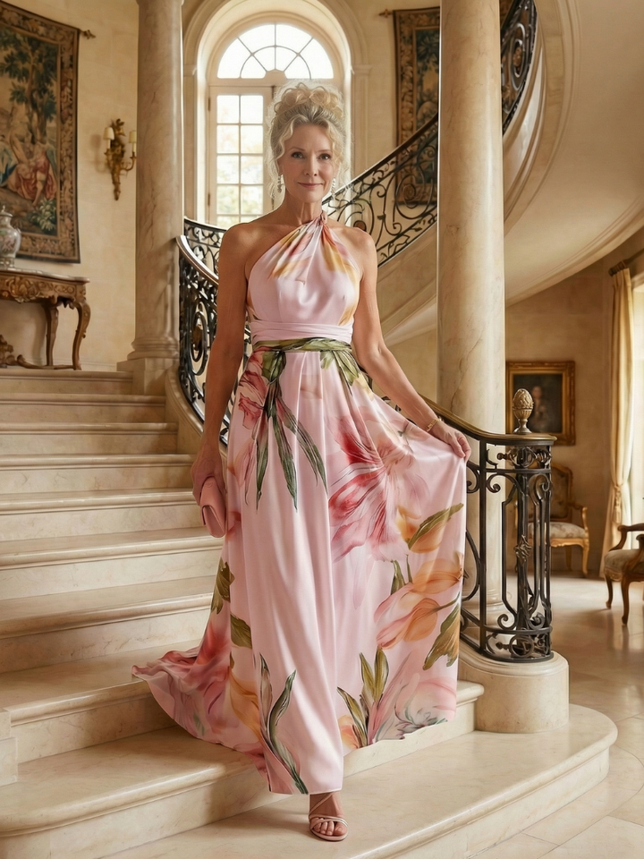 Amiel | Maxi Kleid – Luftiges Floral-Muster für Damen