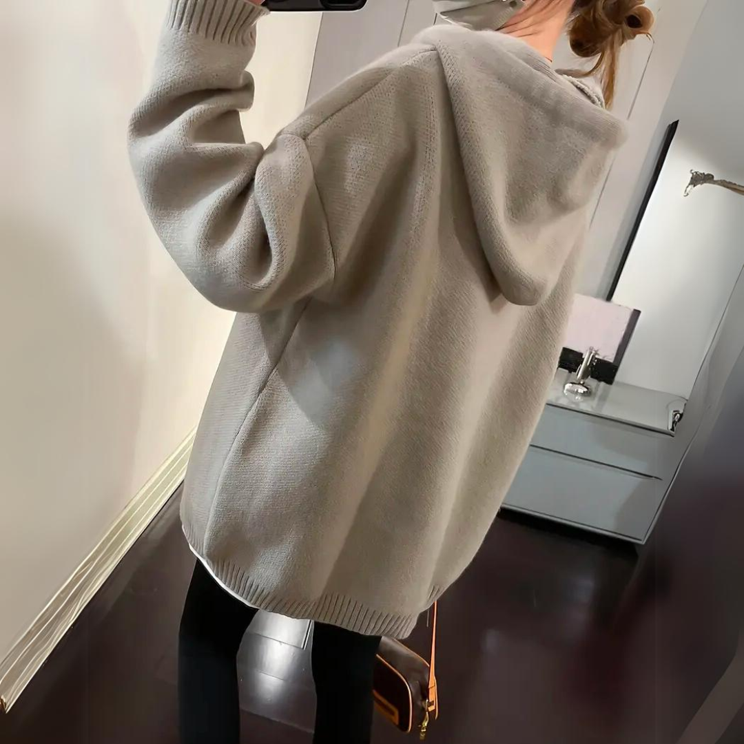 Vanessa | Oversize Kapuzenpullover mit Smiley-Gesicht