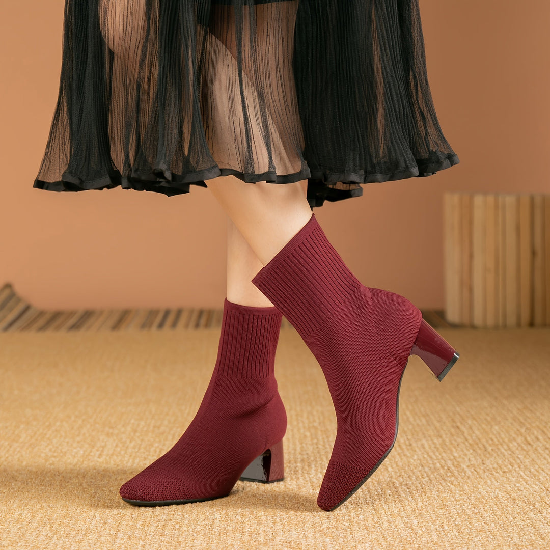 Kerstin | Modern and Elegant Knit Ankle Boots