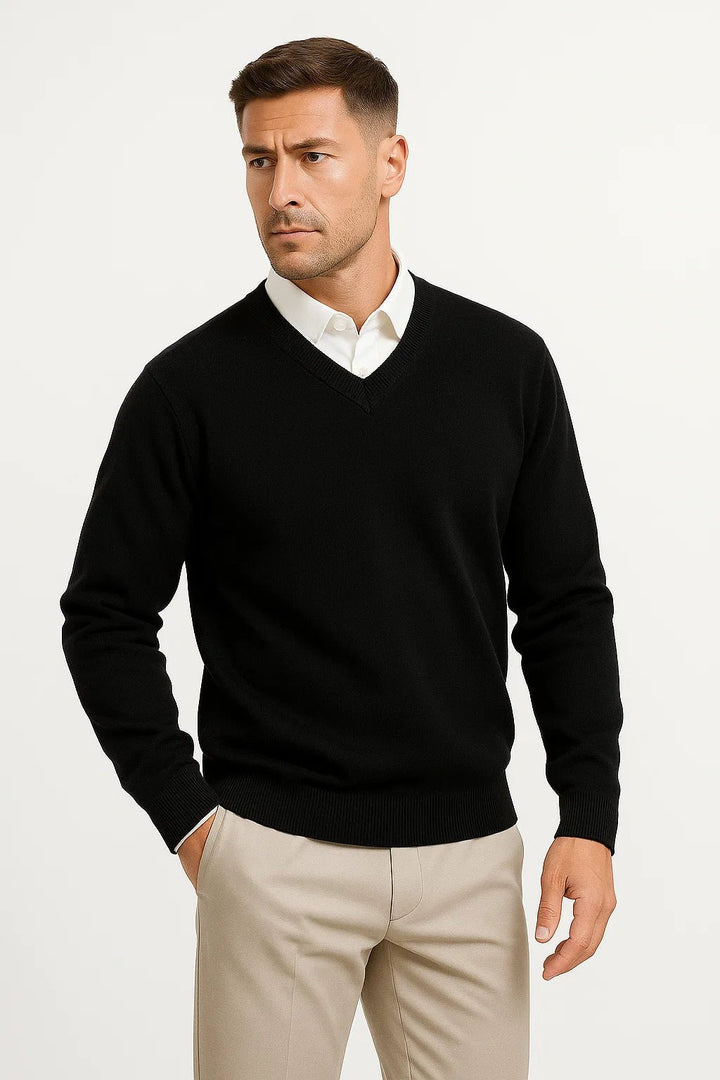 Tom | Cashmere V-Neck Slim Fit Sweater for Men